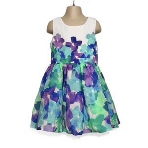 NWT The Children's Place Blue Purple White Floral Formal Dress Size 5 New